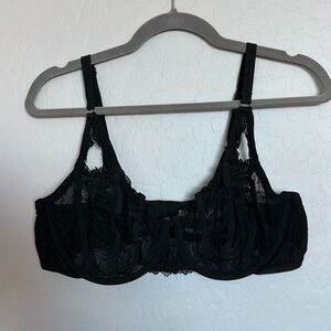 Torrid black lace sheer bra